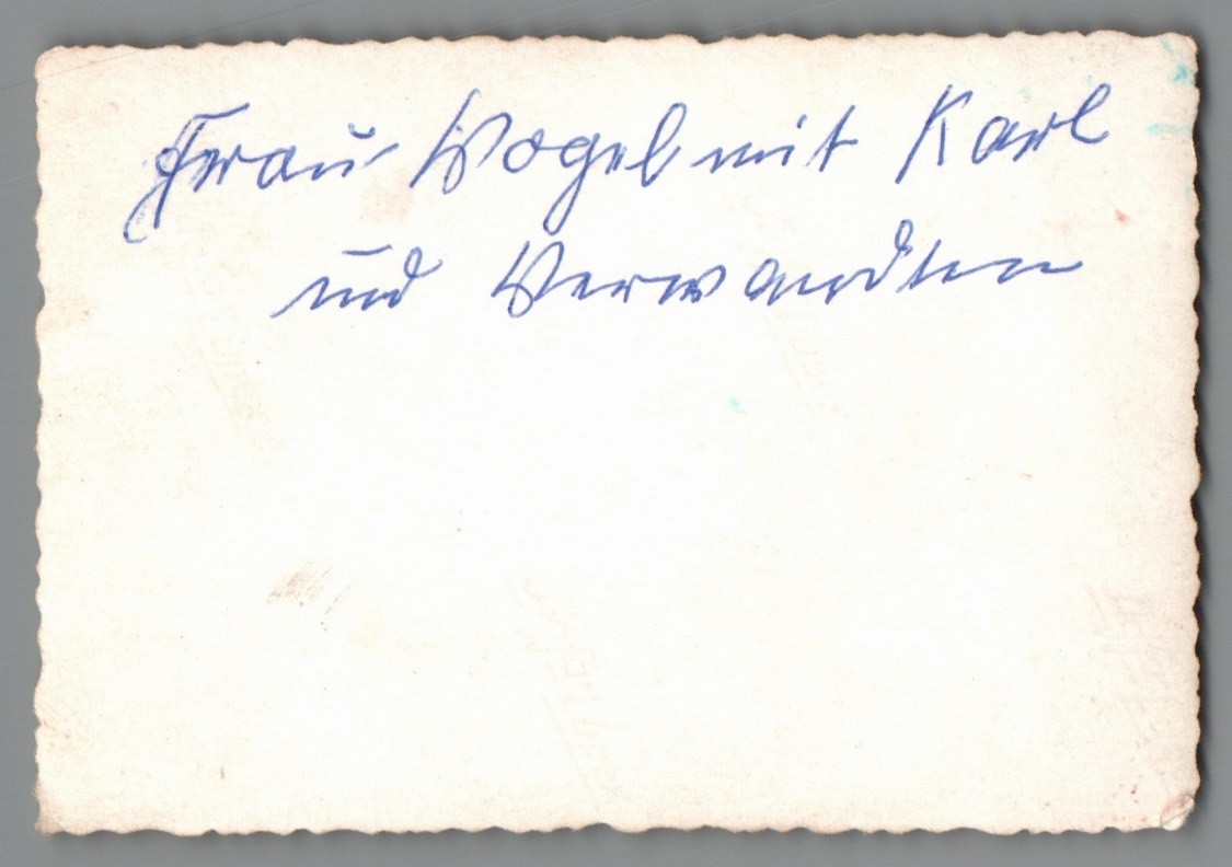 Family Photo Woman Bird Summer Sun Settlement Food? 1940s (F1196)