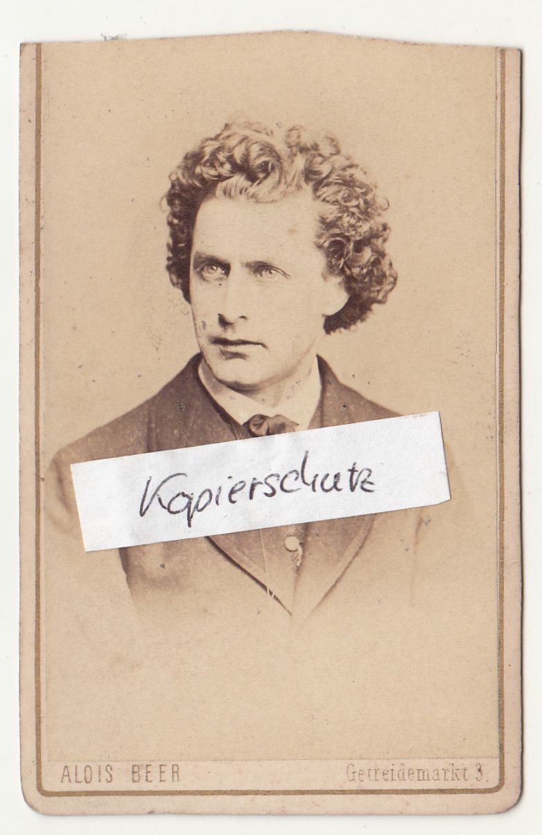 CdV photo comedian actor Wilhelm Knaack around 1870 Beer Vienna! (F1701