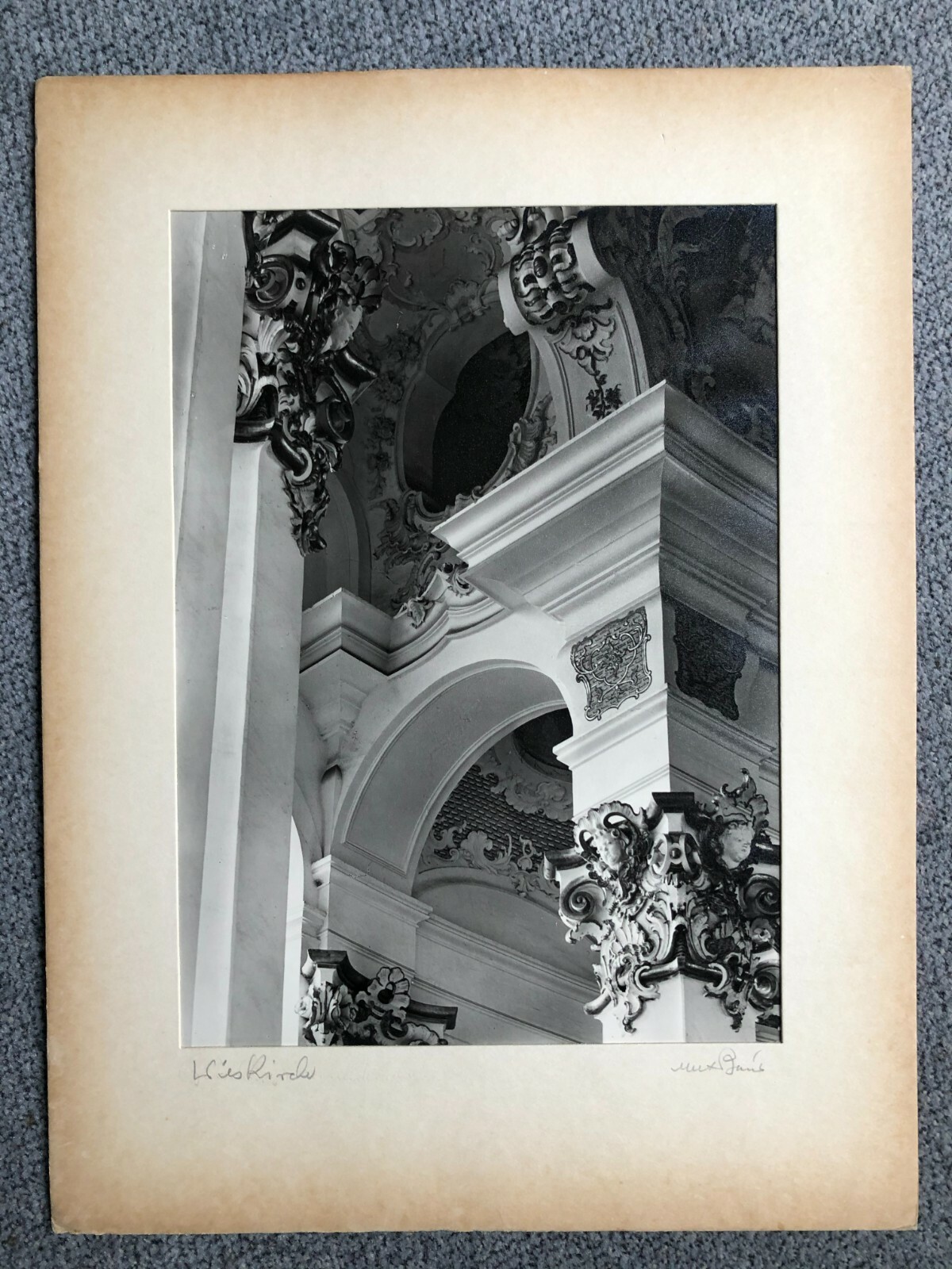 30x22cm vintage orig photo by Max Baur autographed Wieskirche photo D