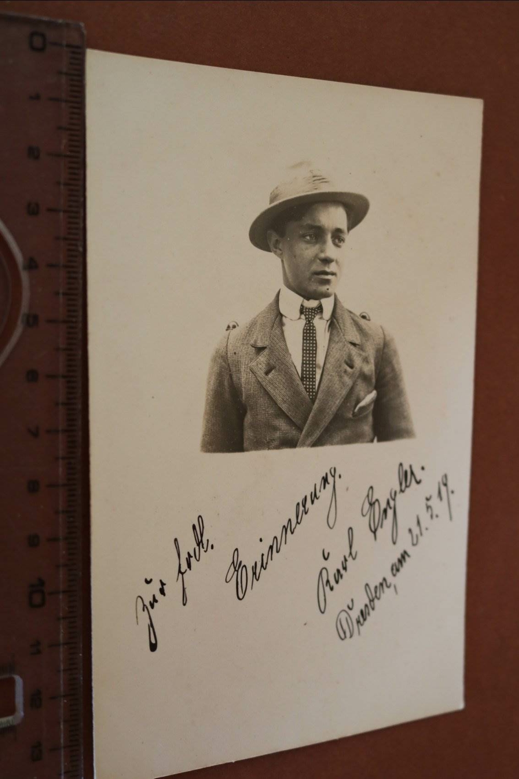 Great old photo portrait of a man from Dresden 1919