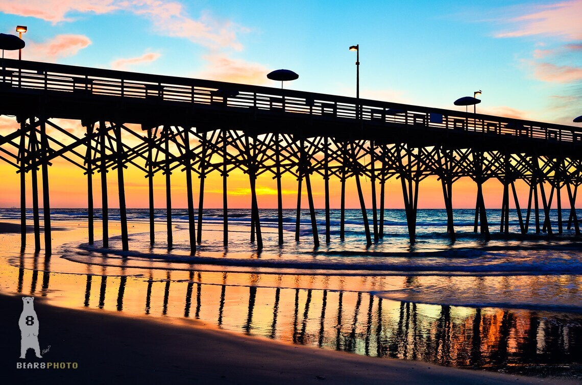 Garden City Beach Pier Sunrise – South Carolina Photography Prints / Wall Art