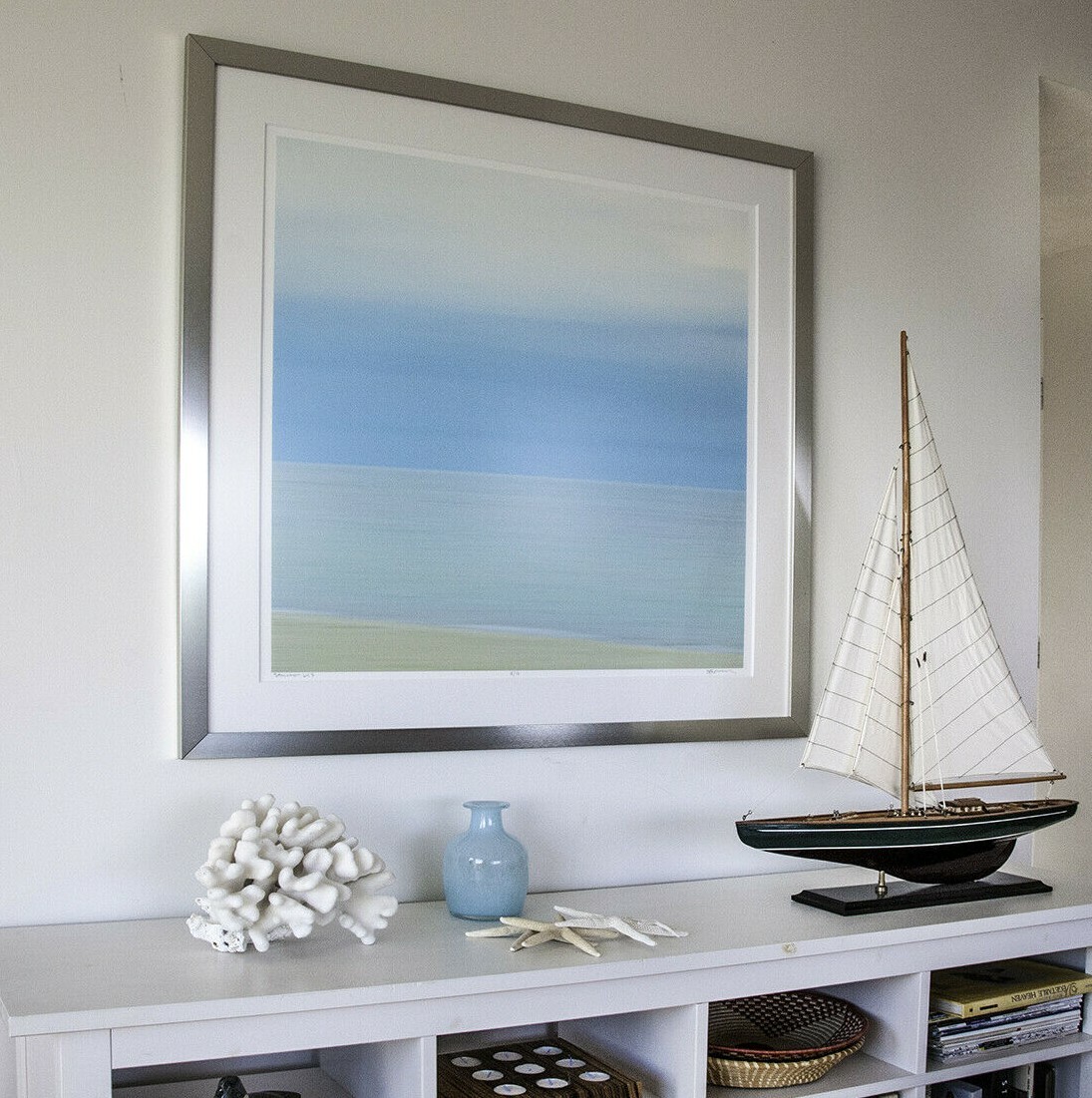Coastal fine art photograph, limited edition museum quality framed 38″ x 38″