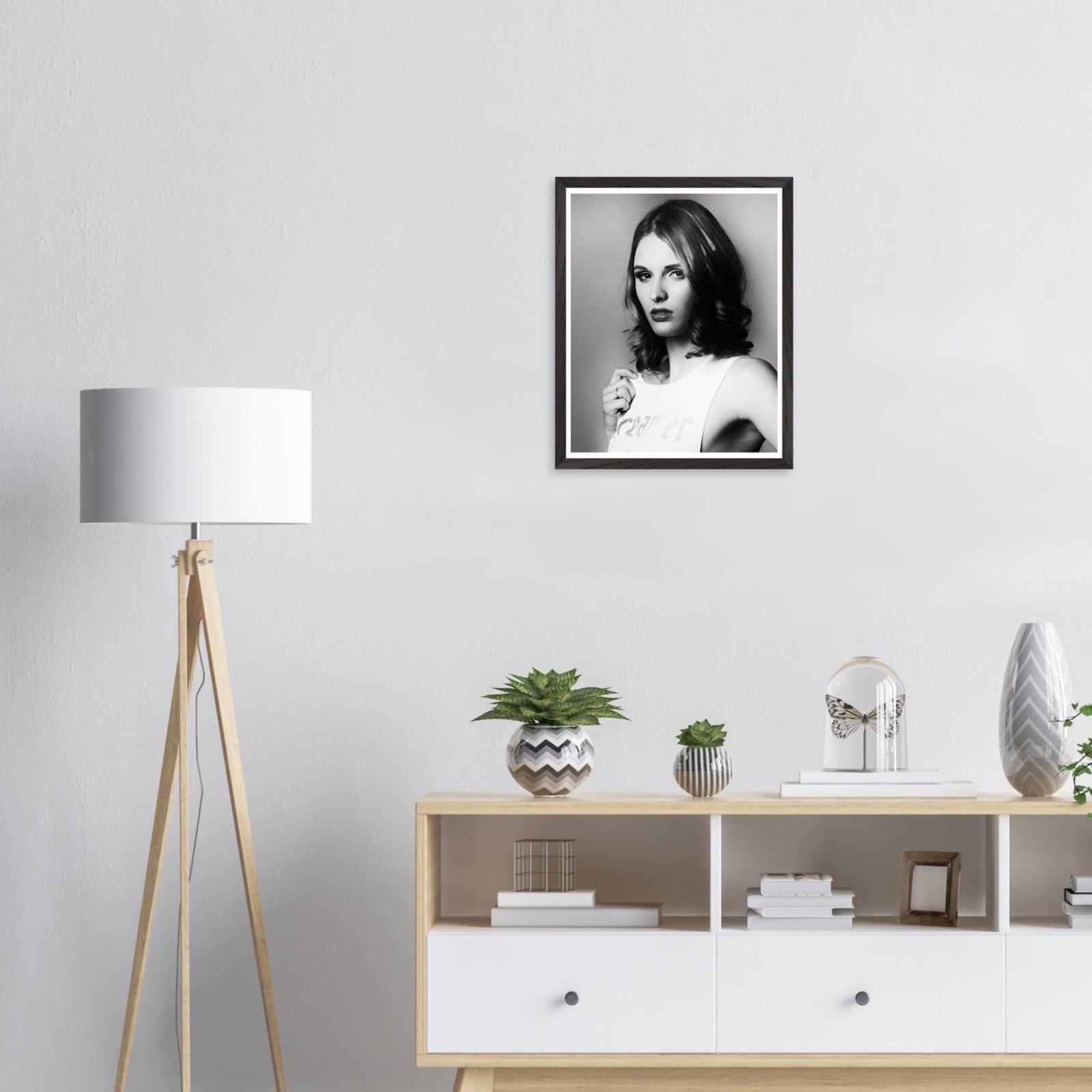 Portrait of a model B&W art photograph