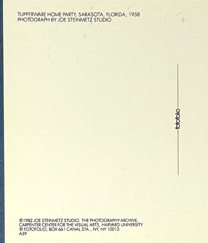 Tupperware Party 1958 Fotofolio Art Print Card – Joe Steinmetz Studios 4”x6”