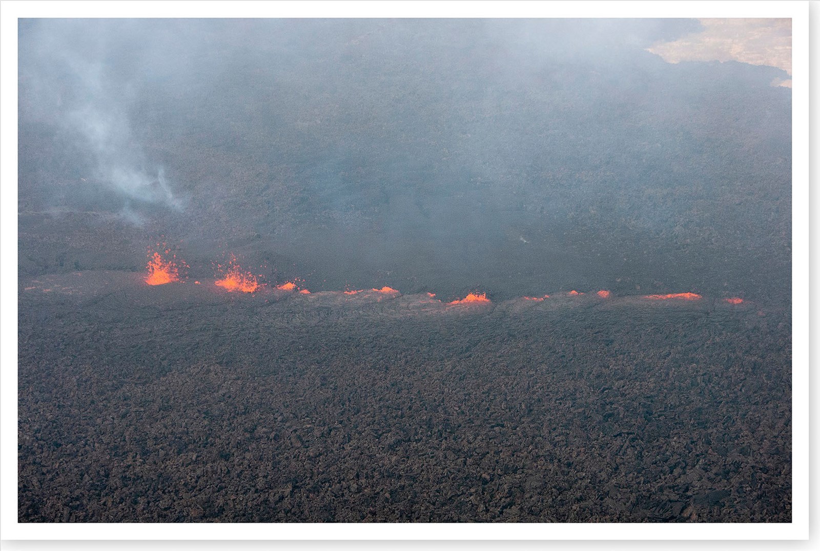 Lava Fissure Eruption Kilauea Volcano Hawaii 2018 Silver Halide Photo