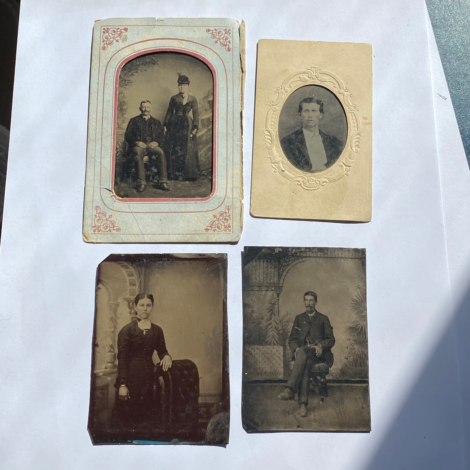 1800s Tin Type Photos Photographs Western Studio Portraits – H. S. Brown ?