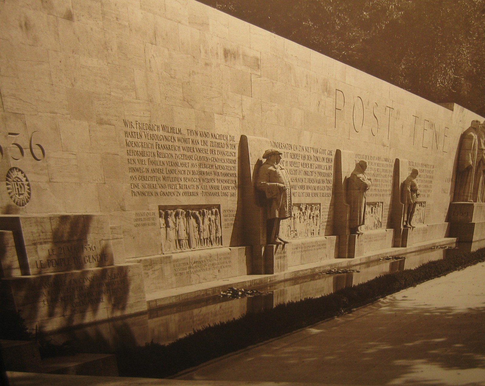 Original Antique CHARNAUX Freres REFORMATION WALL Geneva Switzerland PHOTOGRAPH
