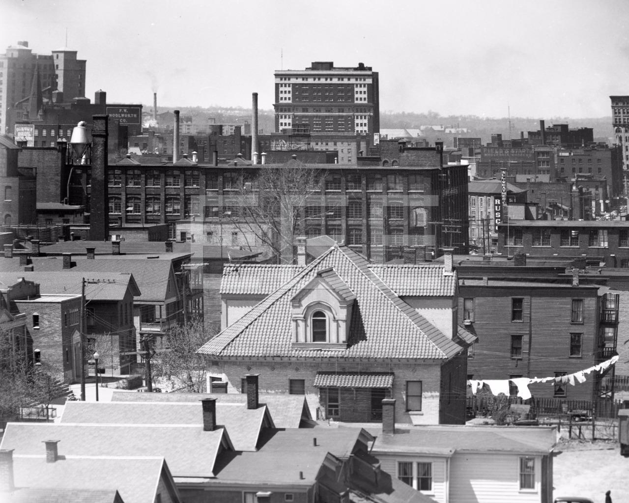 1950s Utica NY Aerial View 8×10 to 16×20 Photo Canvas BG41