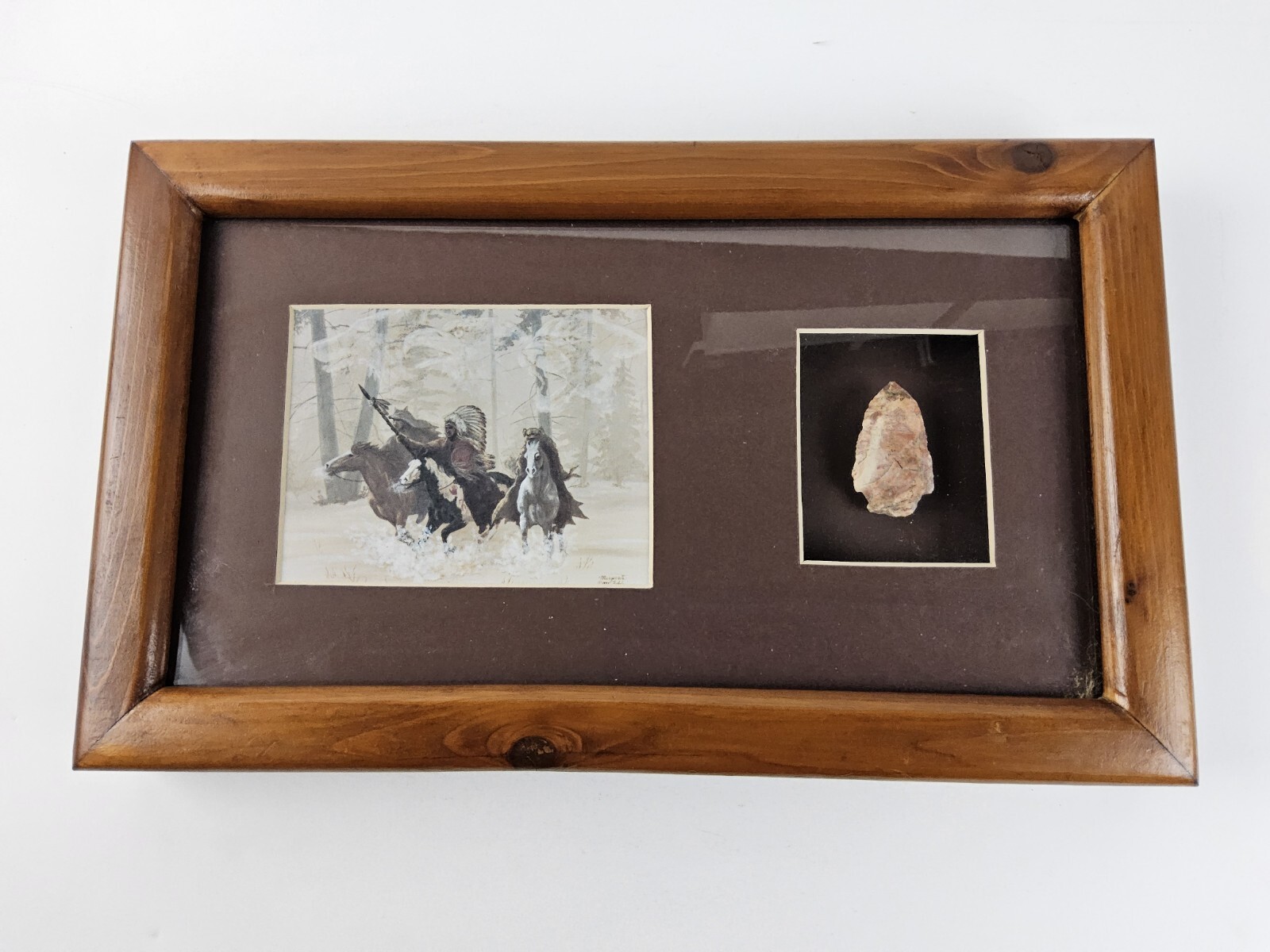 Marguerite Fields Lithograph “Mystic Warriors” Framed Matted Arrowhead Art Print