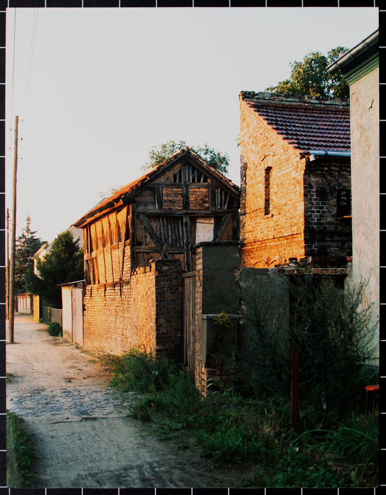 Gisela Franke Berlin Brandenburg Village Street Half-Timbered Yard Photography 80s/90s