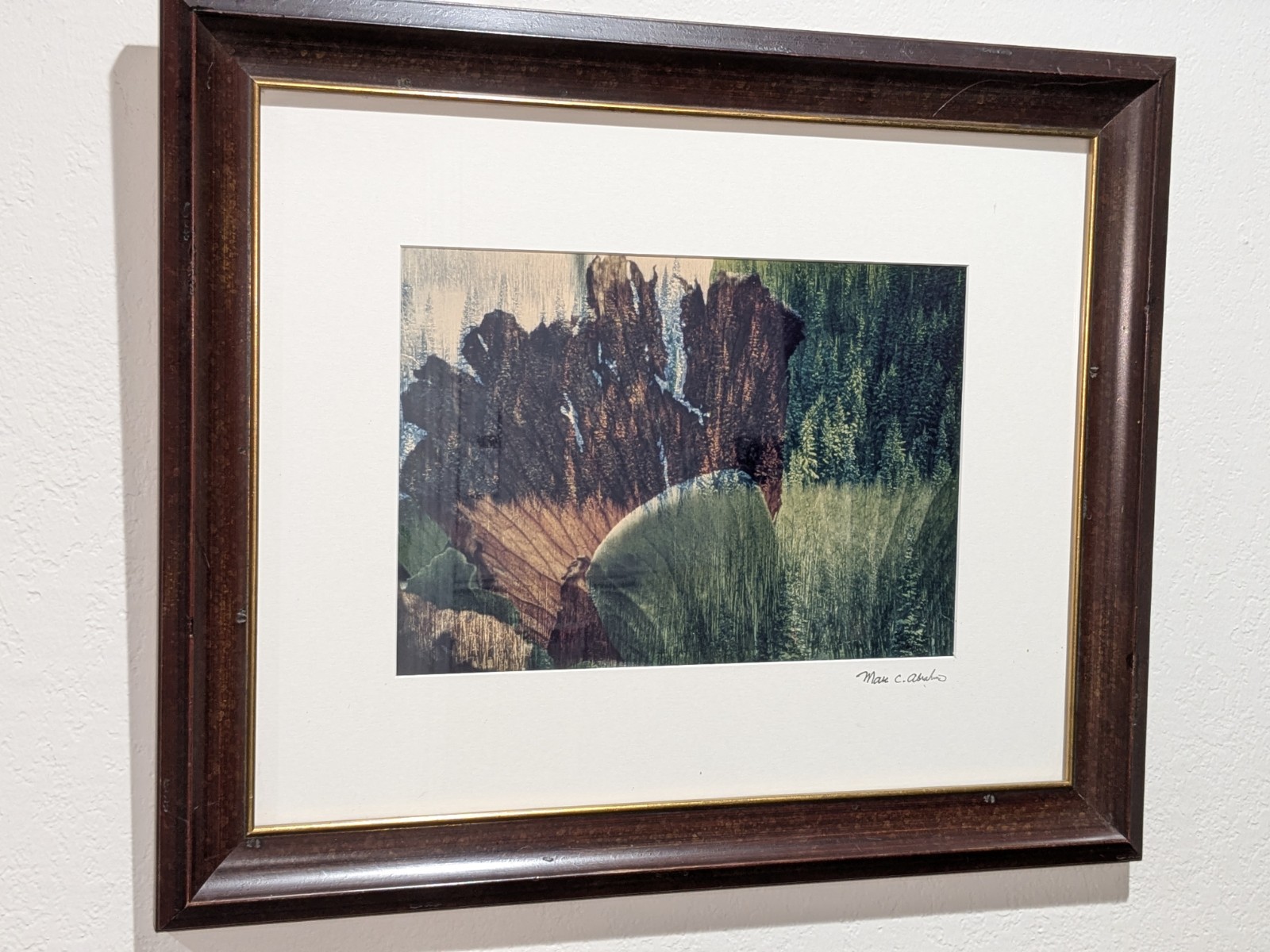 Vintage Marc Abrahms Signed Photograph Framed Matted Art Print ~ 20″ x 24″