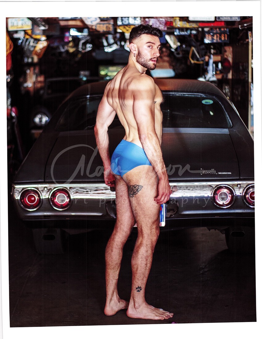 11 X 8.5 Alan Lyon Original Male Photo gay interest (6) Alex in blue