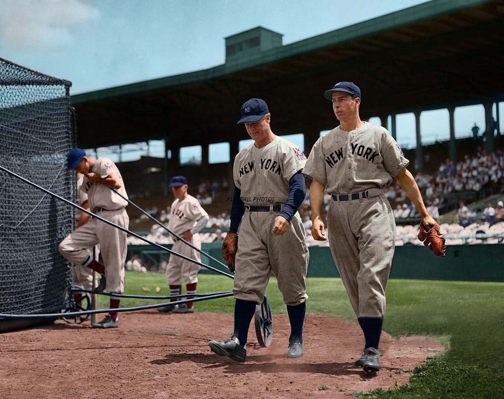 Joe Dimaggio & Lou Gehrig 8×10 Colorized Print-FREE SHIPPING