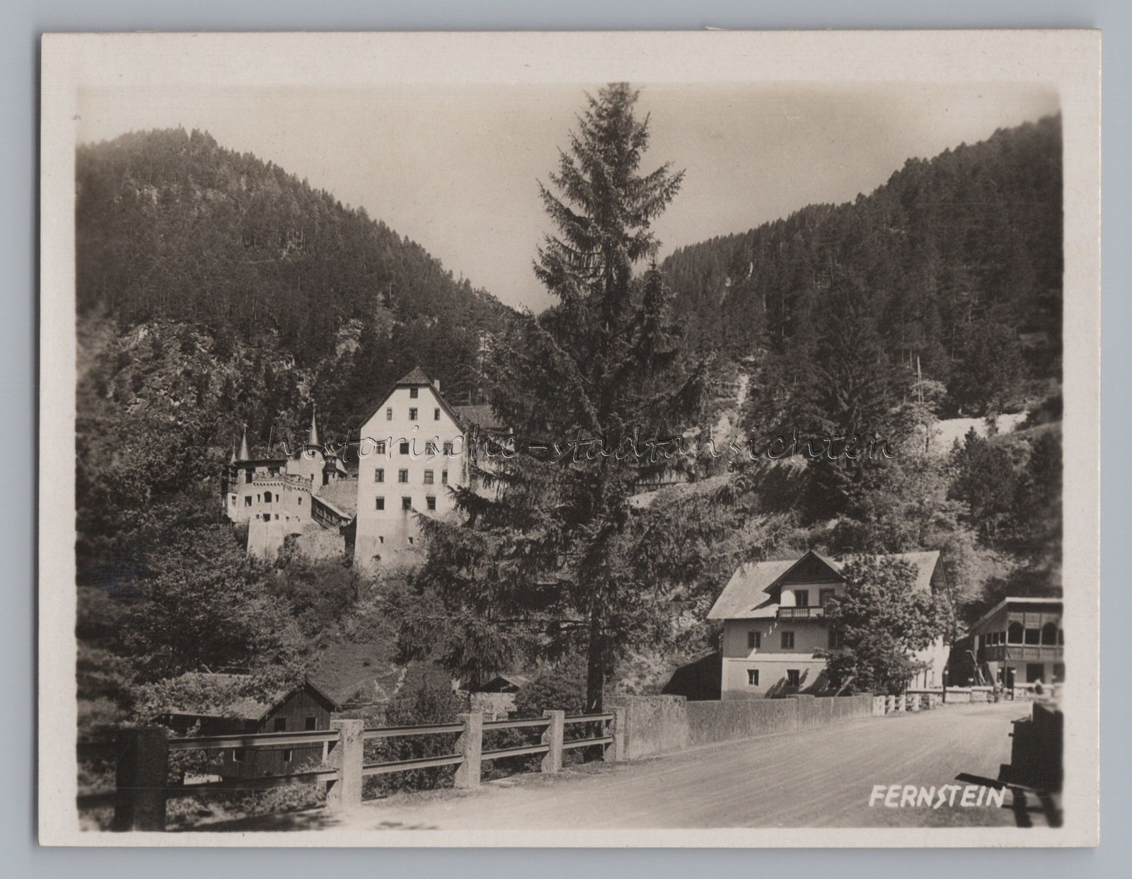 Fernstein Fernpass Austria – Bridge Building – Old Photo 1930s