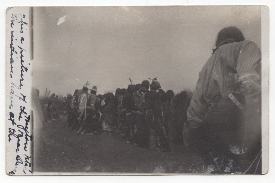 UT Myton / Ute Bear Dance Myton Utah Signed 1907