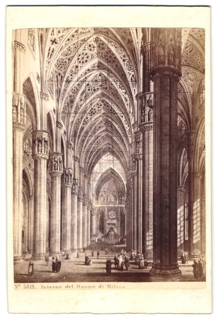 Photograph Milano, Interna del Diomo di Milano, interior view of Milan Cathedral