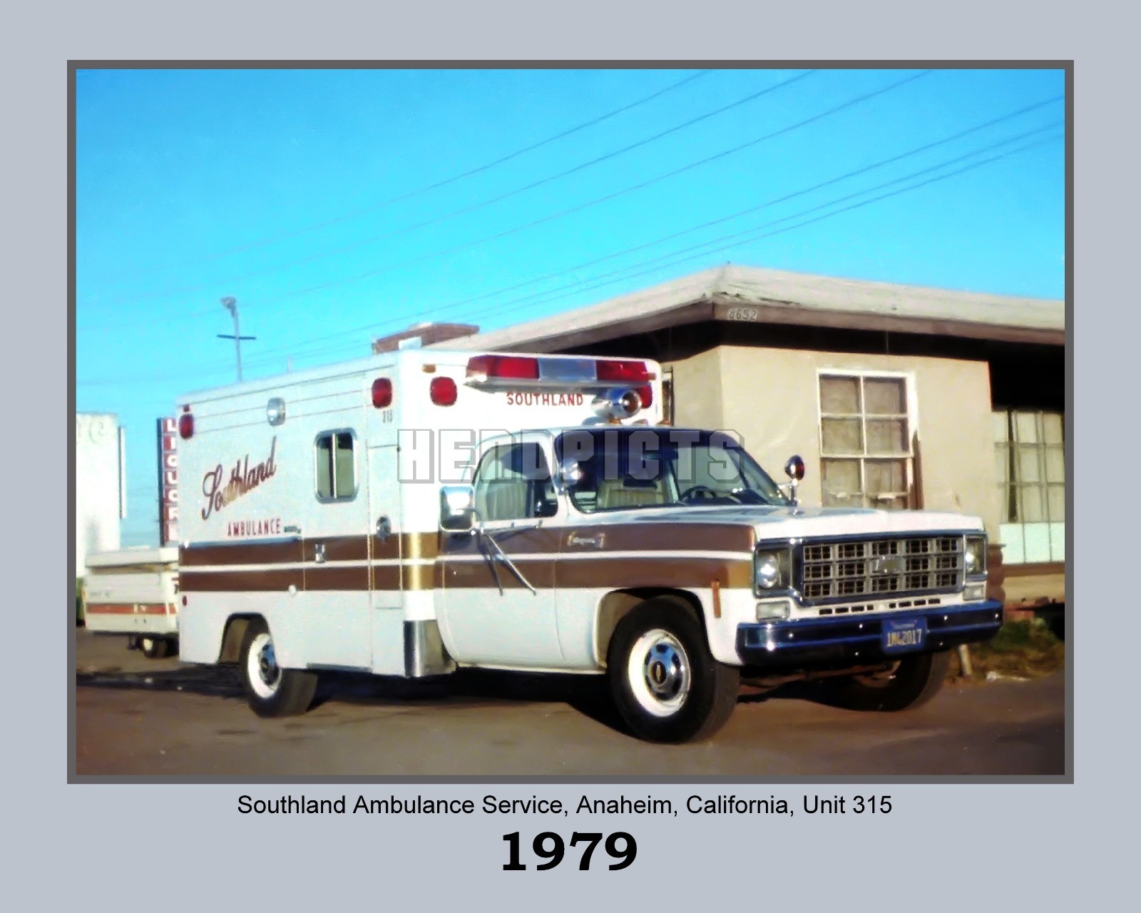 1979 Southland Ambulance, Anaheim California 8×10 Unframed Photo VFRPBT_0062