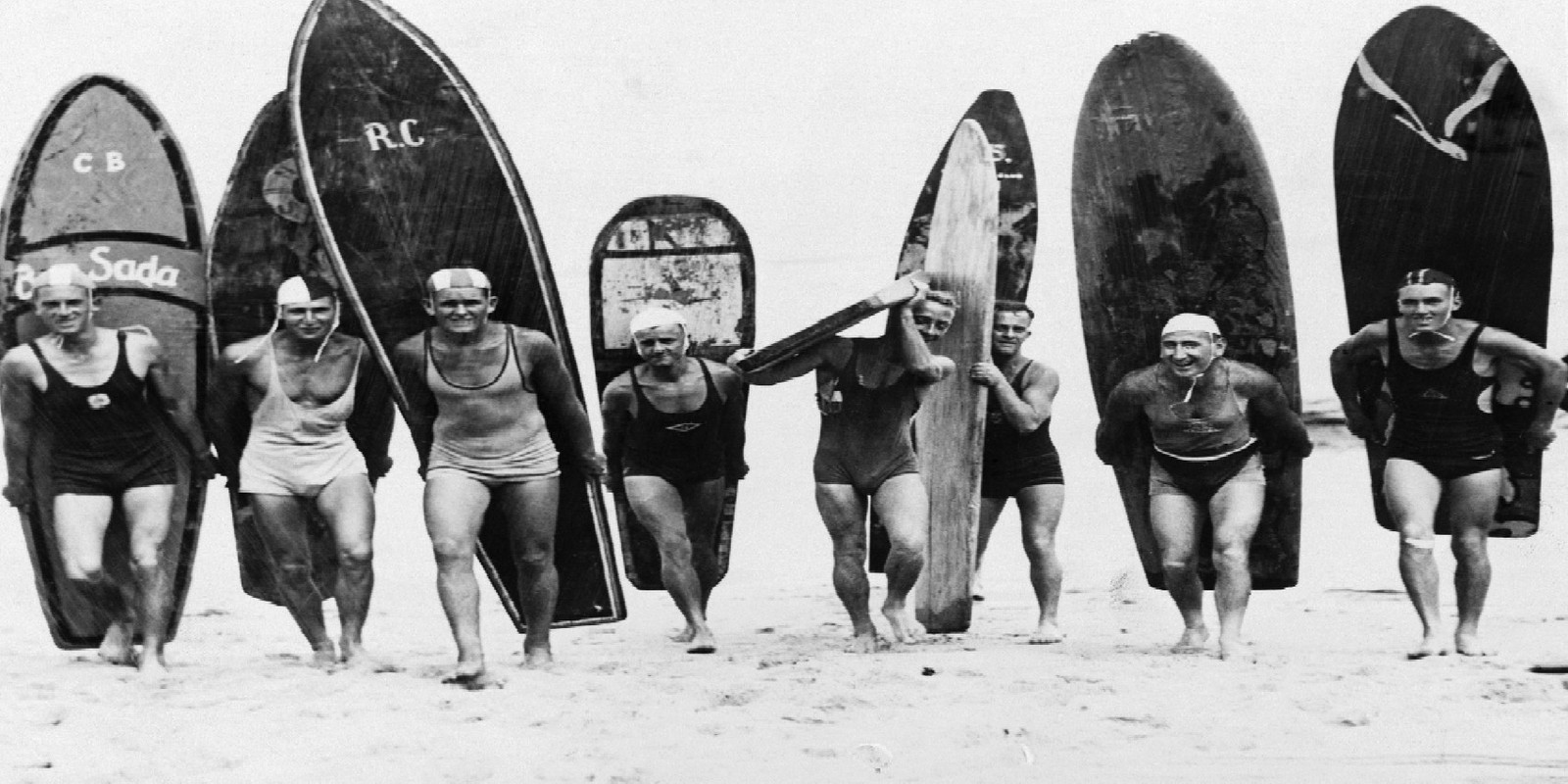 surfing Surf Vintage Print Poster For Glass Frame Large 36″ x 24″ photo beach