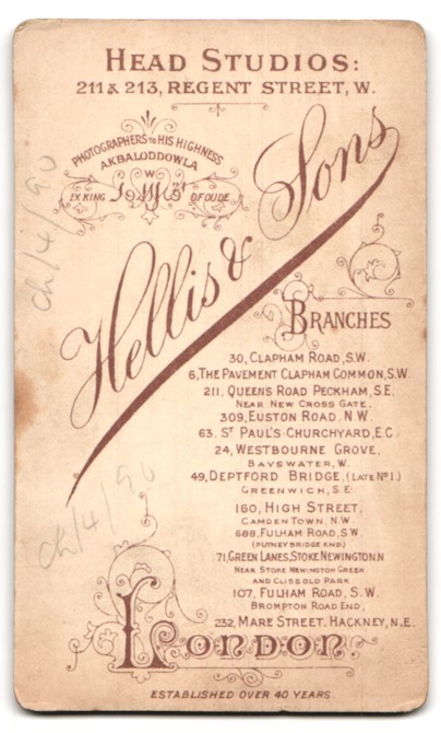 Photograph Hellis & Sons, London, 30 Clapham Road, Amazed Looking Child