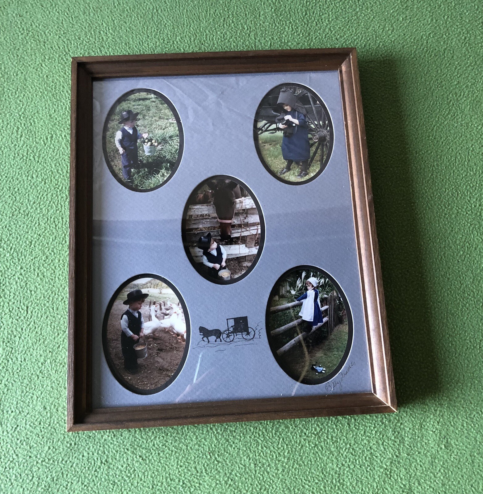 Betty France – Photography of Amish Children, 5 up in collage frame