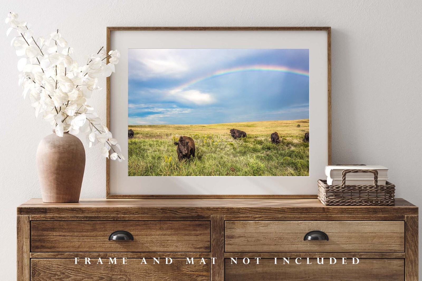 Buffalo Photography Print: Oklahoma Bison Herd Western Plains Prairie Picture