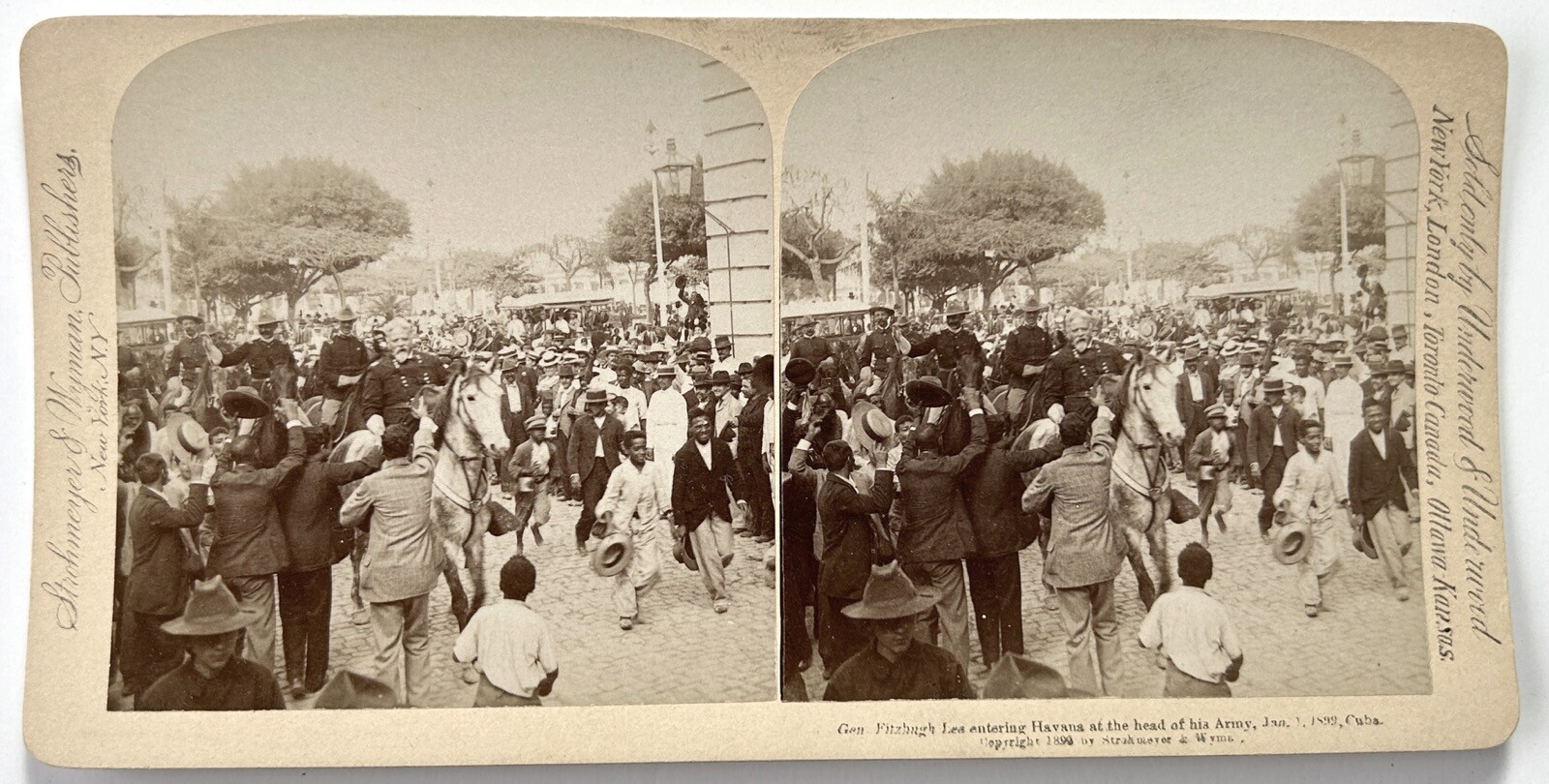 CUBA Havana Fitzhugh Lee Moves In Havana At The Head Of His Army 1899 Photo