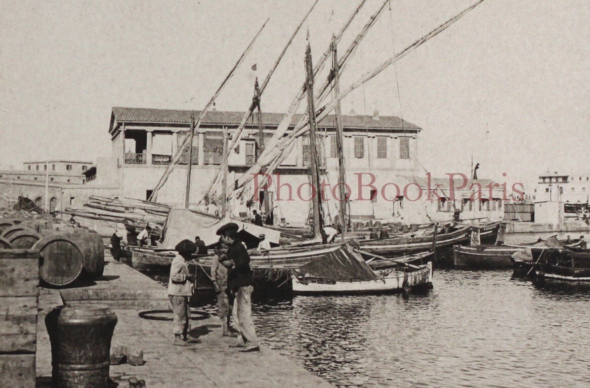 Algeria Algiers Building Of Service Plumbing Port Sailboat c1900 Photo Stereo