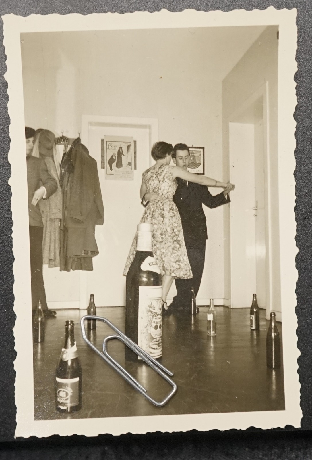 Photo Martini Advertising Bottle Label Dance Man Woman Spirits Alcohol Advertising