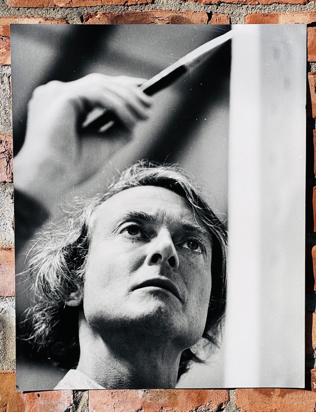 Italian Photographer Gianfranco Gorgoni B&W Photograph Of Roy Lichtenstein 1987