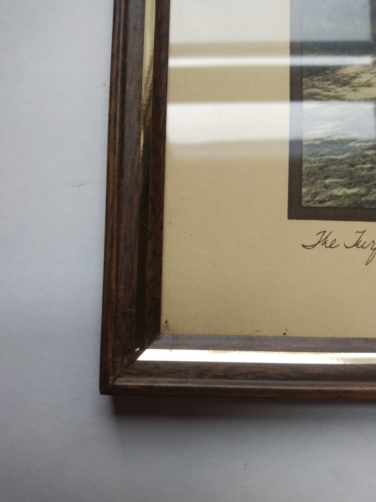 Wallace Nutting “The Turf Path” Framed Colorized Photo Titled, Not Signed