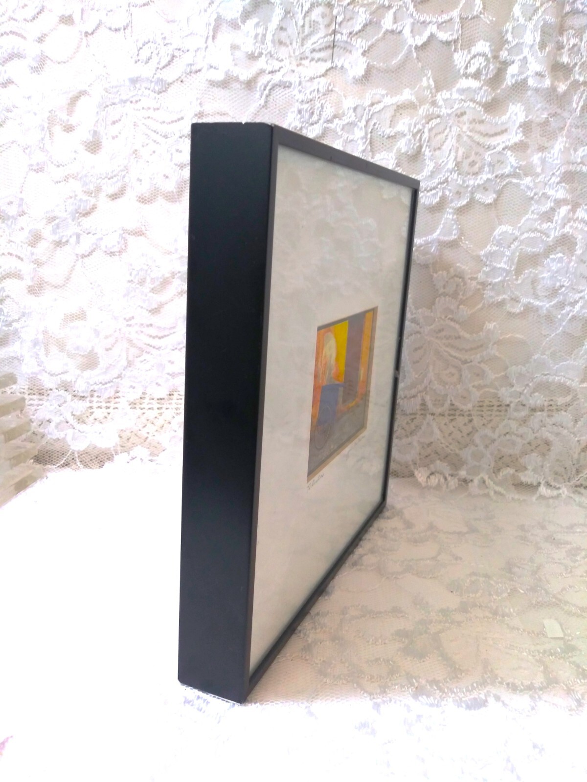 Jim Nilsen ~ Blue & Yellow ~ 72 Rhodes, Greece ~ Framed, Matted, Signed