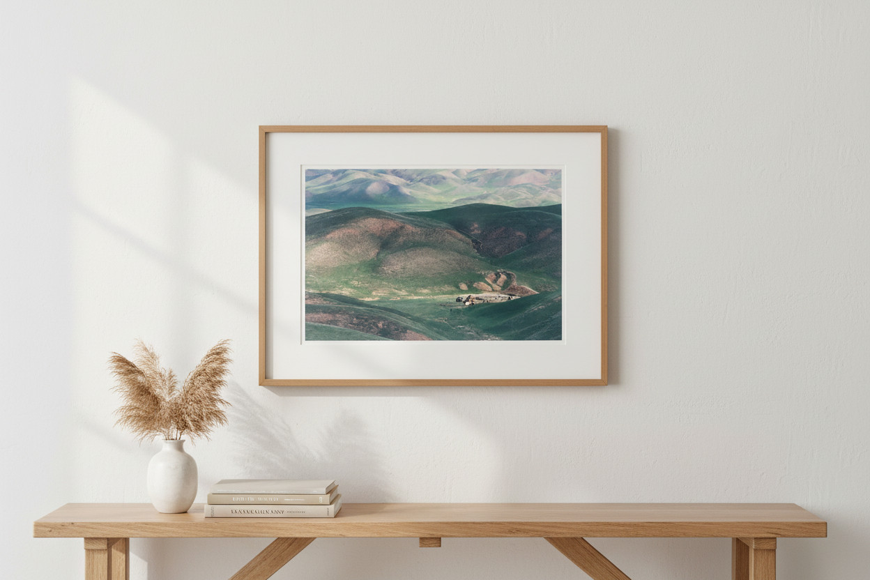 Rare Signed Artist’s Proof Dye Transfer Print by Luke Powell – Turkmen Yourts
