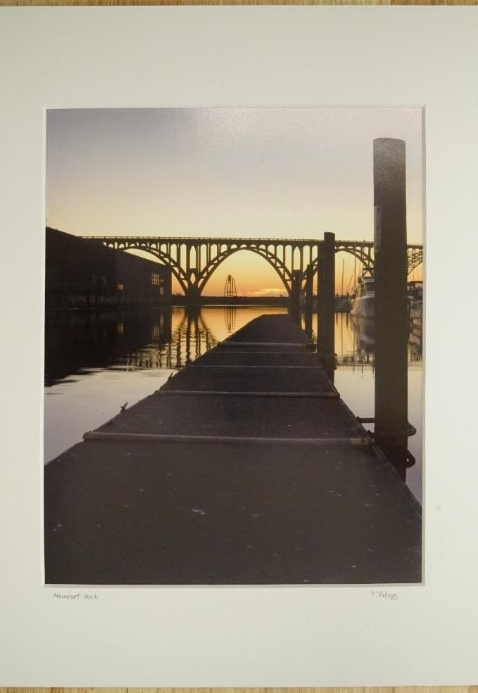 Tom Adams Photography Newport Oregon Sunset Dock Waterfront Photo Art 11X14