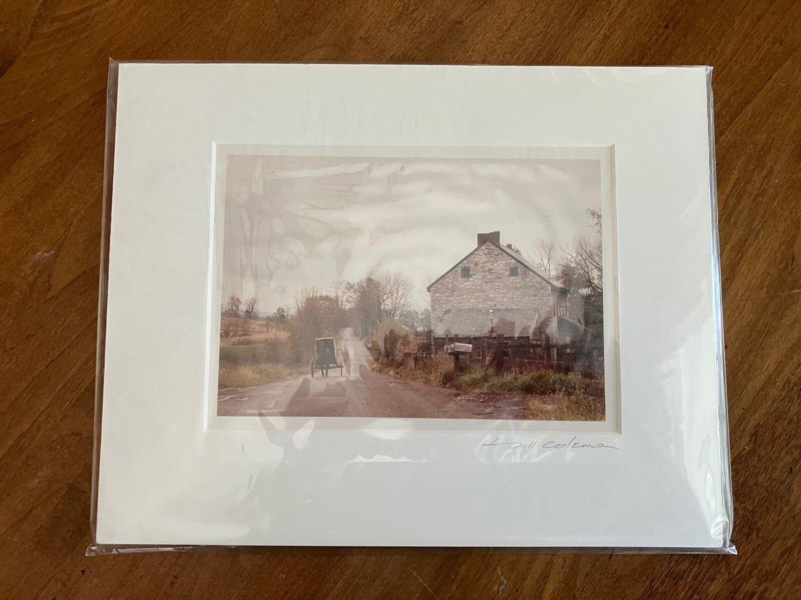 Bill Coleman Amish Signed Photo 5×7 8×10 Matted Cart Horse House Print Authentic