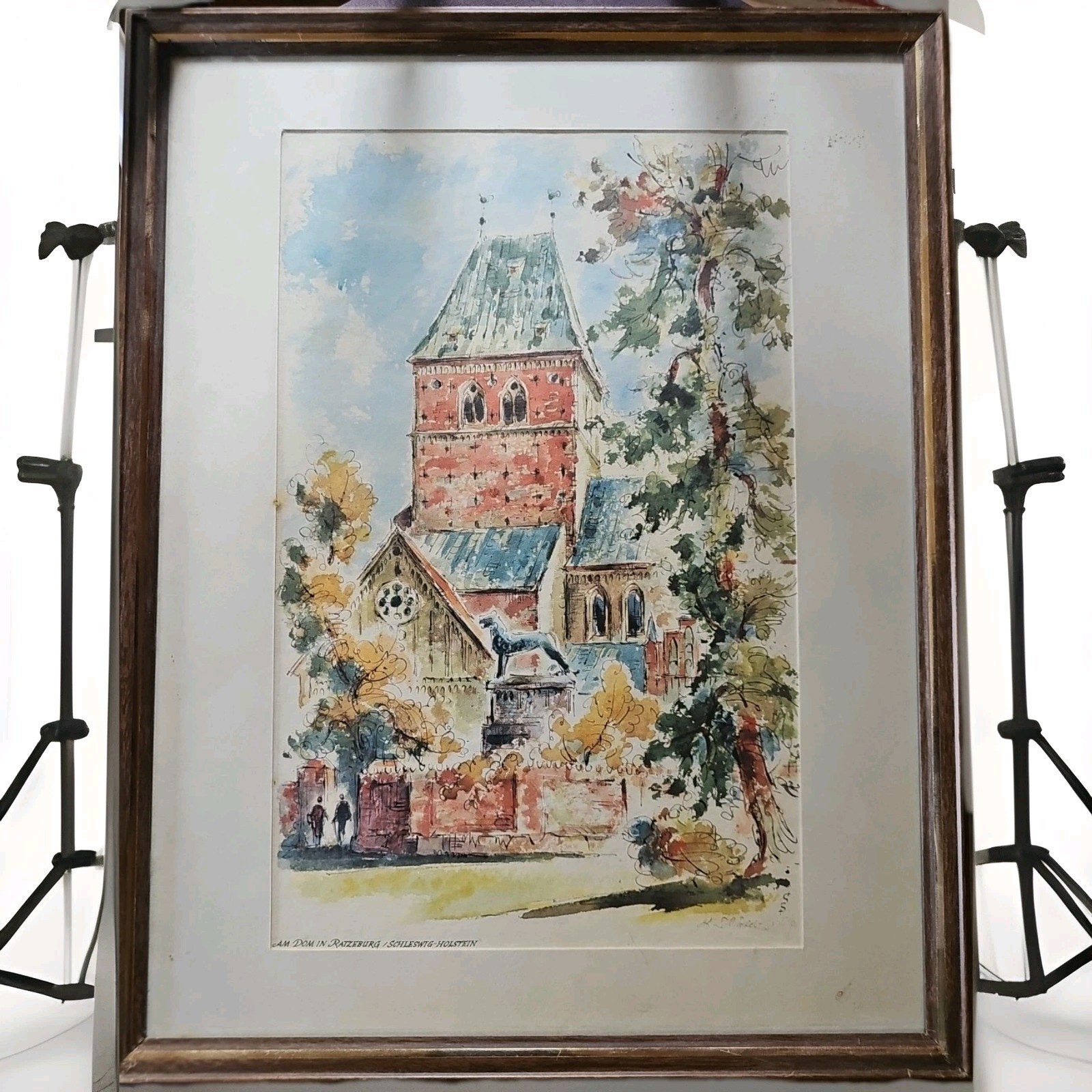 Vintage Original Framed Photograph, Delphi-Greece, Signed Louis J. Spear, 1985