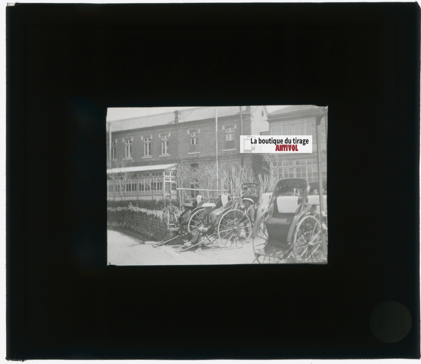 Transport, Asia, Japan, Photo Glass Plate, Black & White, Positive 8.5×10 Cm
