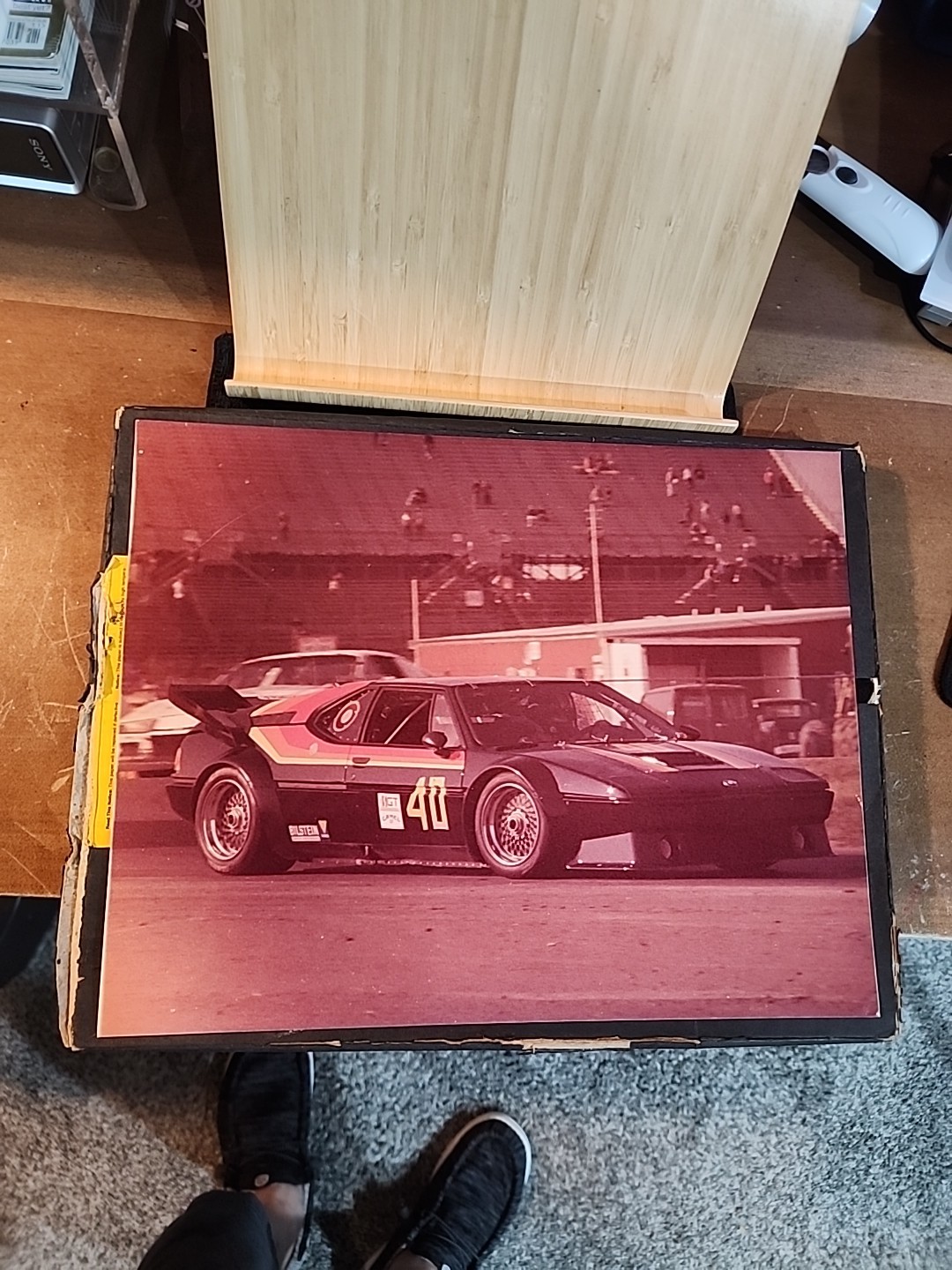 Vintage De Tomaso Pantera Race Photograph 14×11 Kodak Print BMW M1 IMSA GT Pic 2