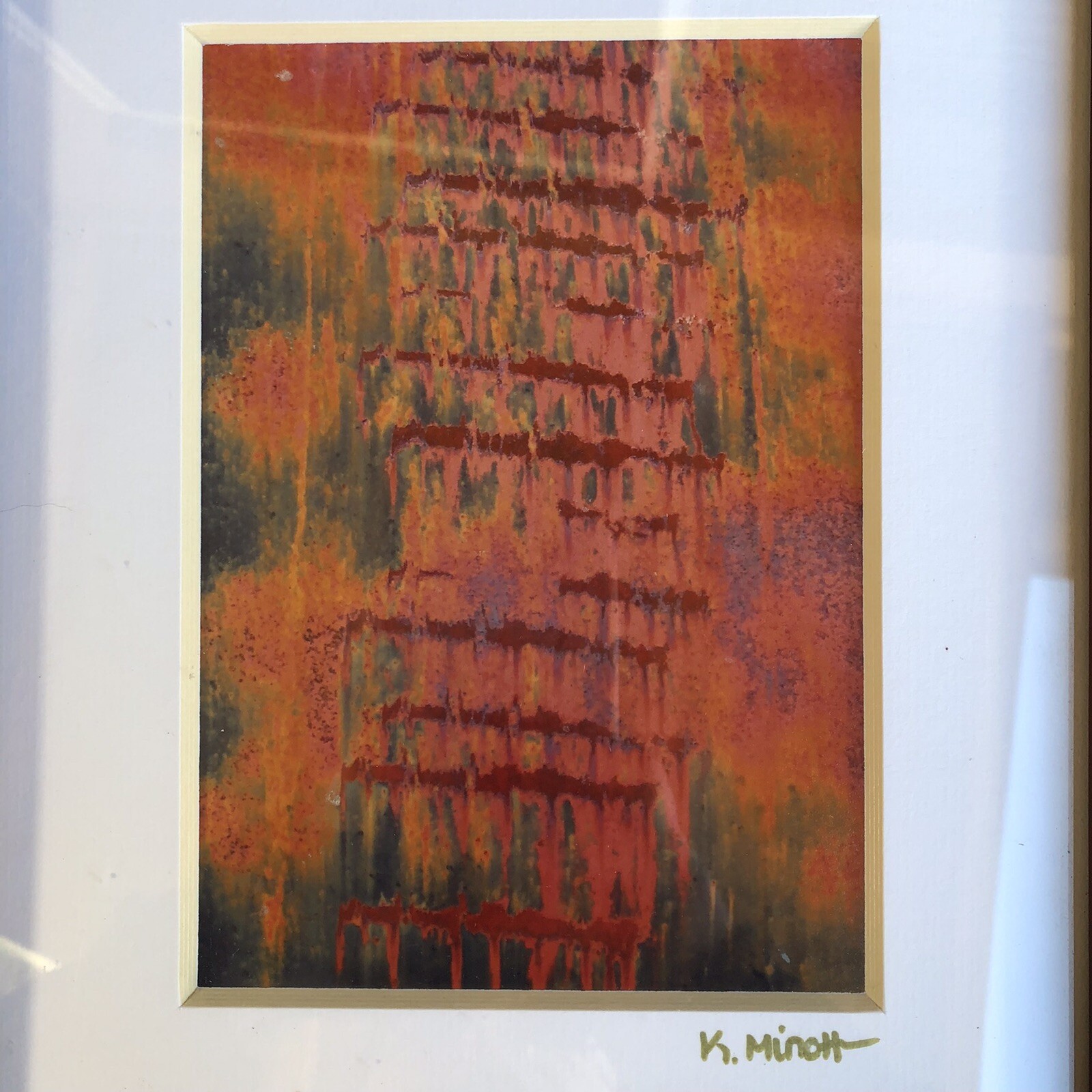 Katherine Minott Fine Abstract Photography Art “Wall Poem” Framed & Artist Signe