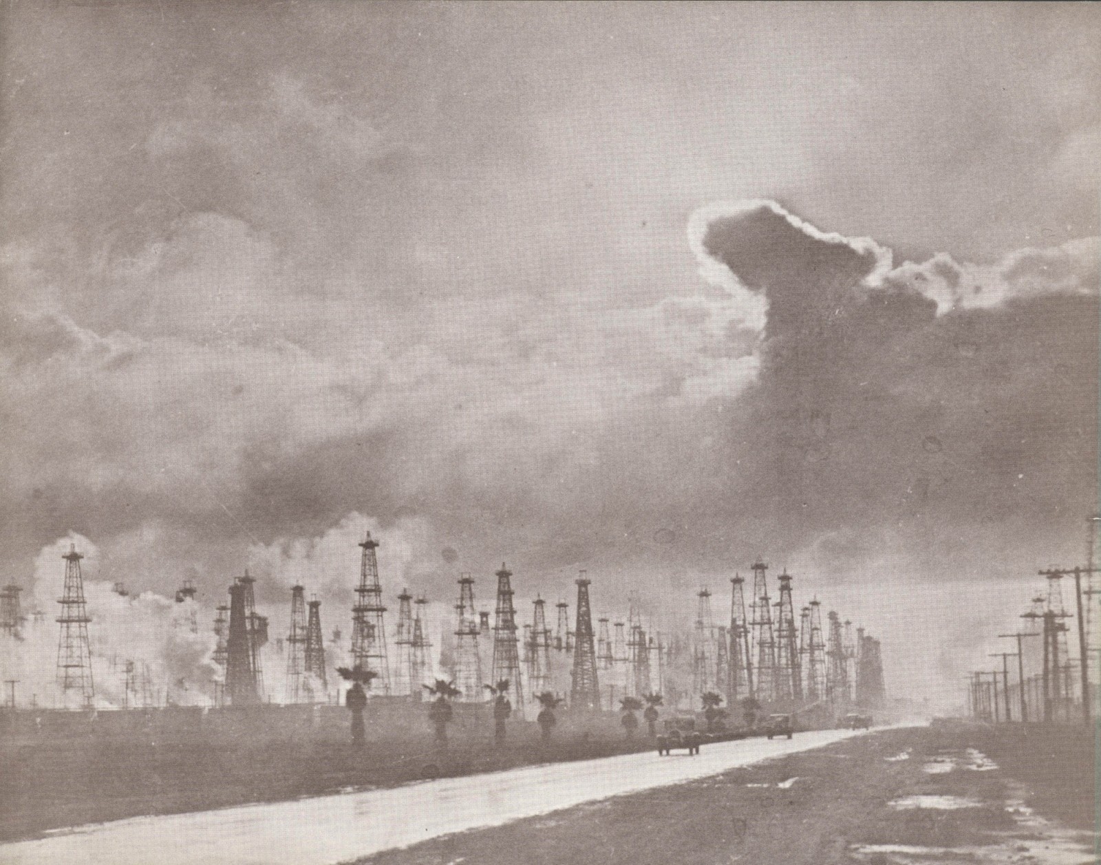 HUNTINGTON BEACH Surf City STORM Coast Hwy OIL WELLS Photo Print 948 11″ x 14″