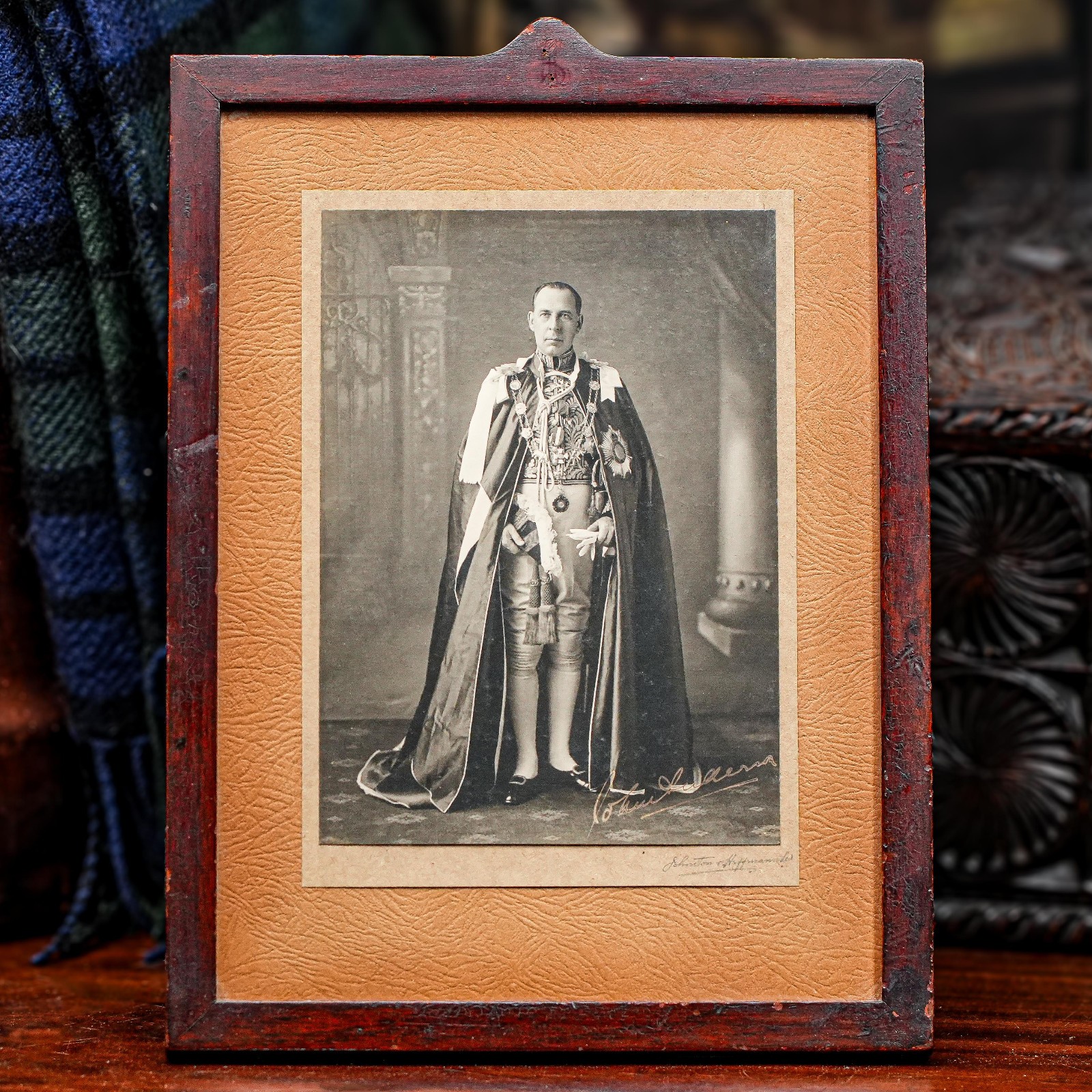 Governor Bengal India British Empire Antique Presentation Photograph Frame