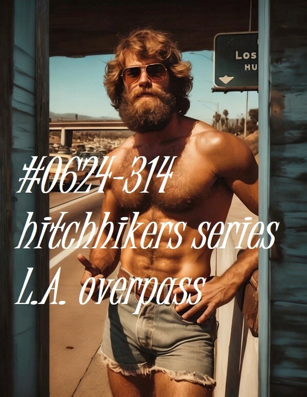 VINTAGE MALE PORTRAIT #0624-314B -hitchhikers series- L.A .-free shipping in usa