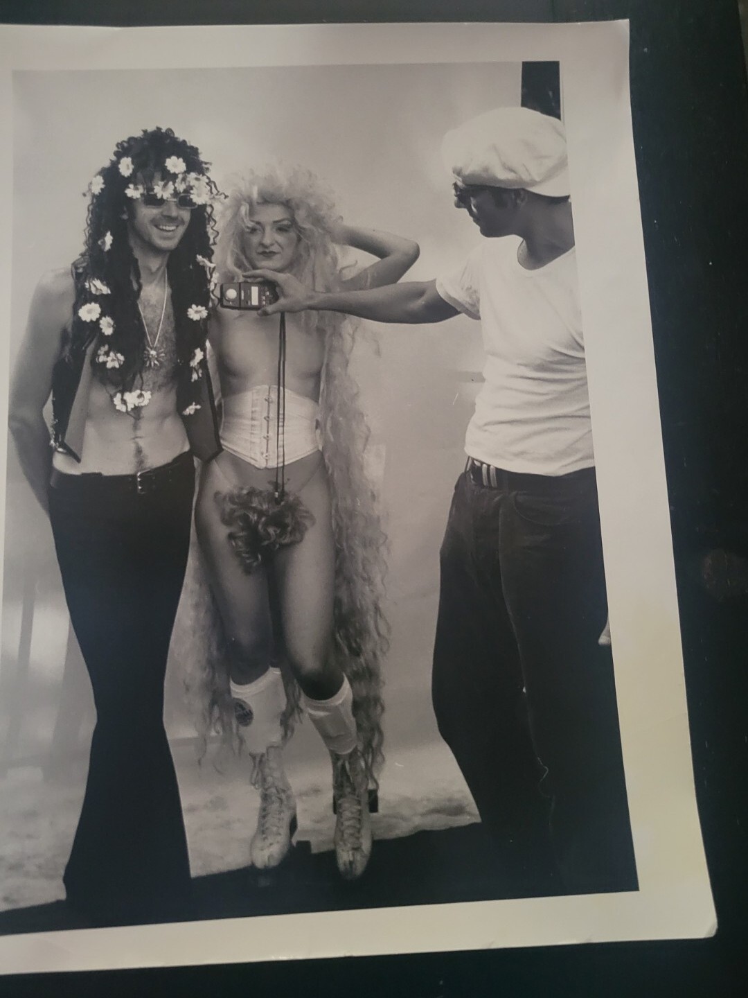 Vintage Photo Of Hippie Couple in Roller Skates 11×14