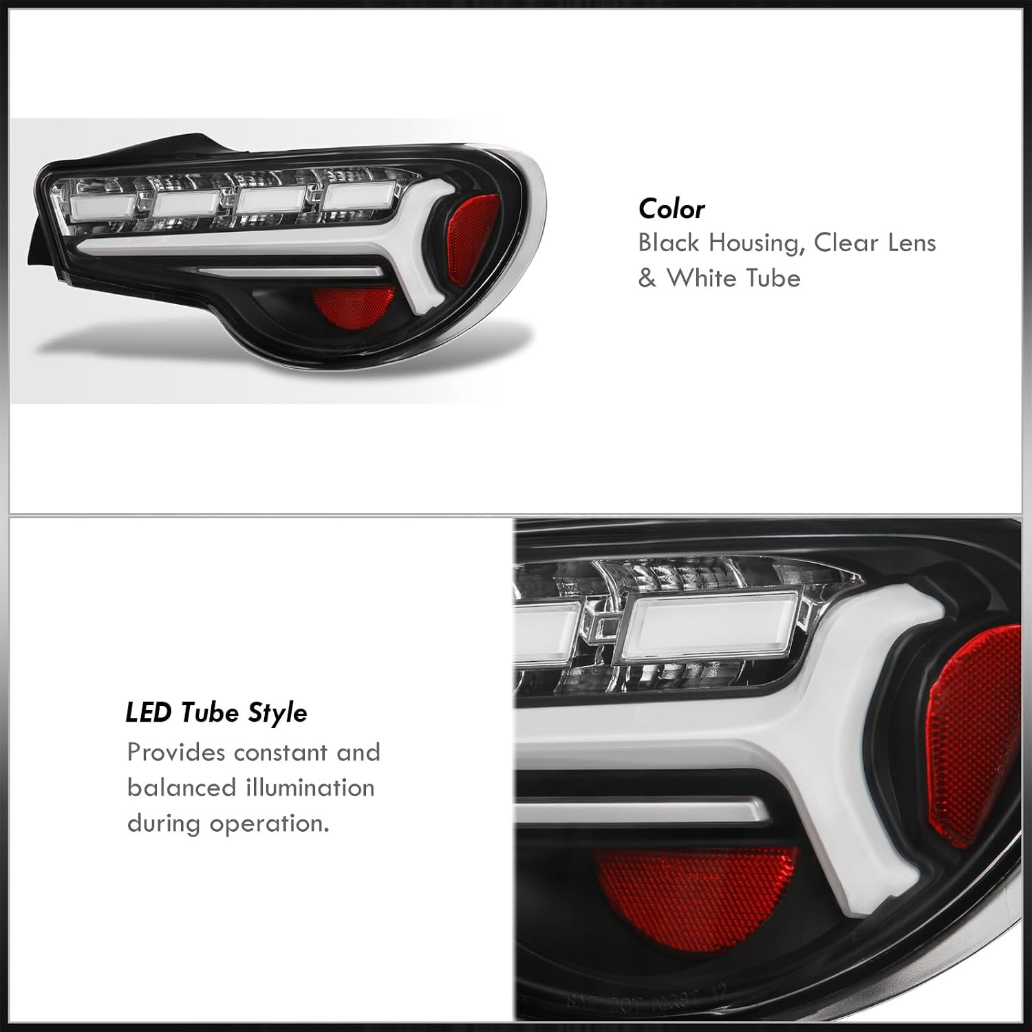 JDM Sequential Signal LED DRL Tail Lights Brake Lamps Stop Assembly Pair Set Com