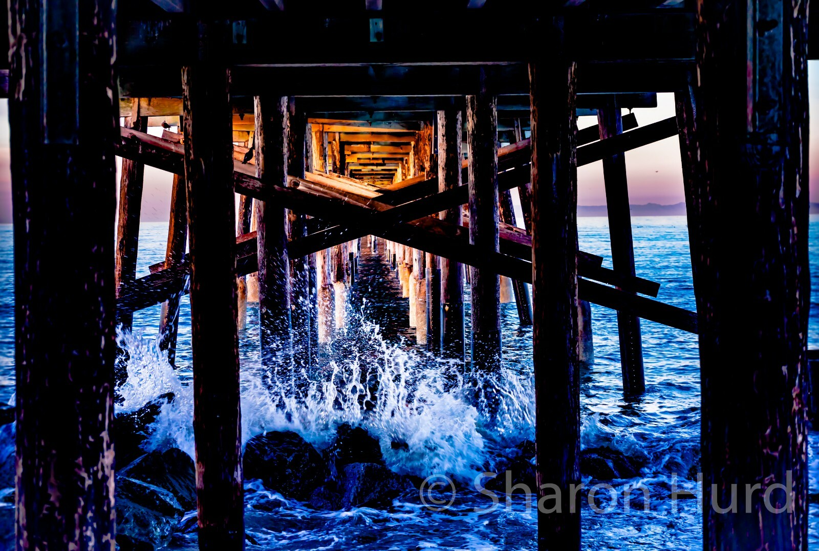 Newport Beach pier photography print ‘Blue Hour’ photo nature wall decor