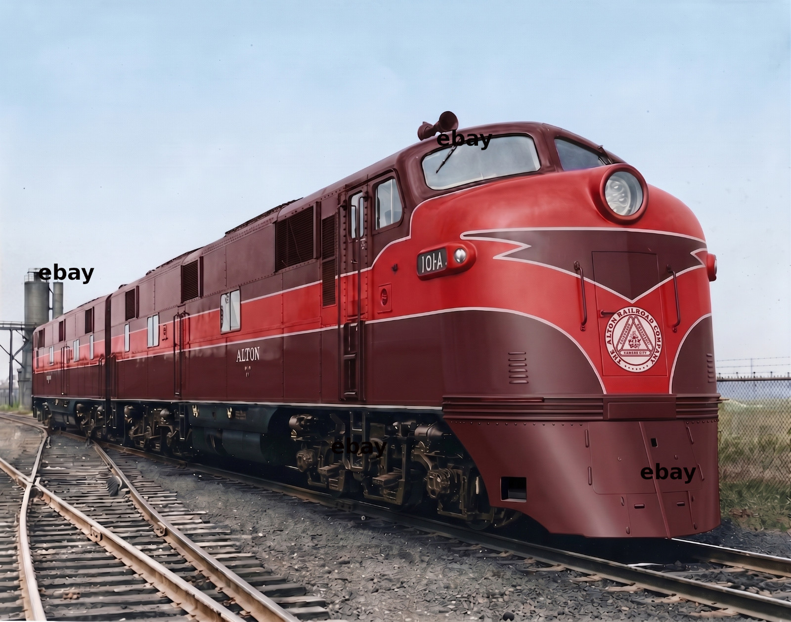 Photo Art Print of the Alton Railroad’s New EMD E7 Locomotives in 1945