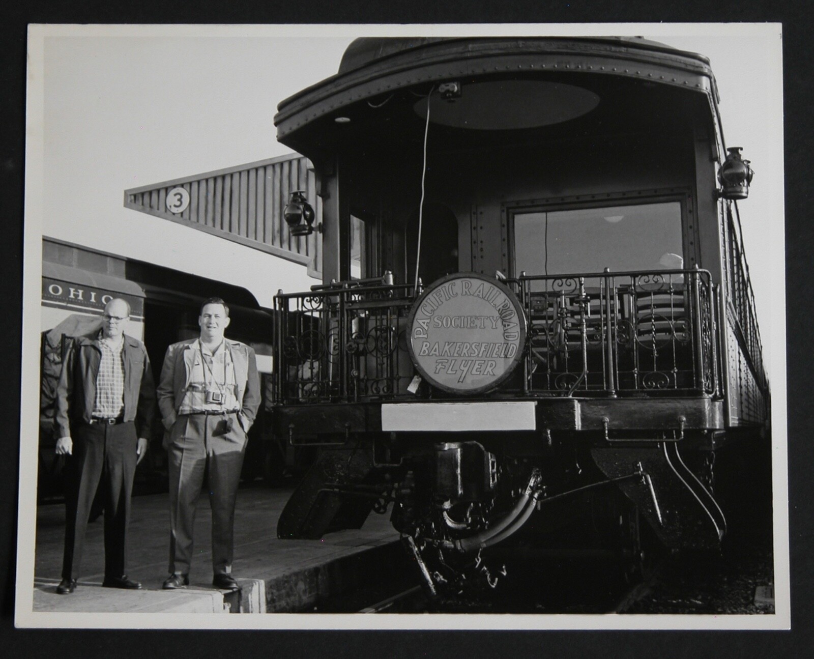 PACIFIC RAILROAD SOCIETY Bakersfield Steam Locomotive Photograph Vtg 50s Railway