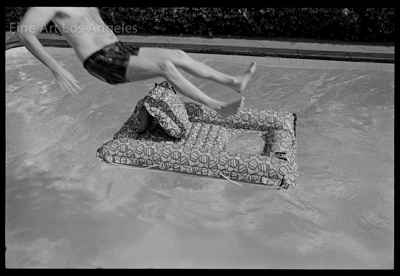 Neal White Photo, Man Leaping into a Pool, 1970s