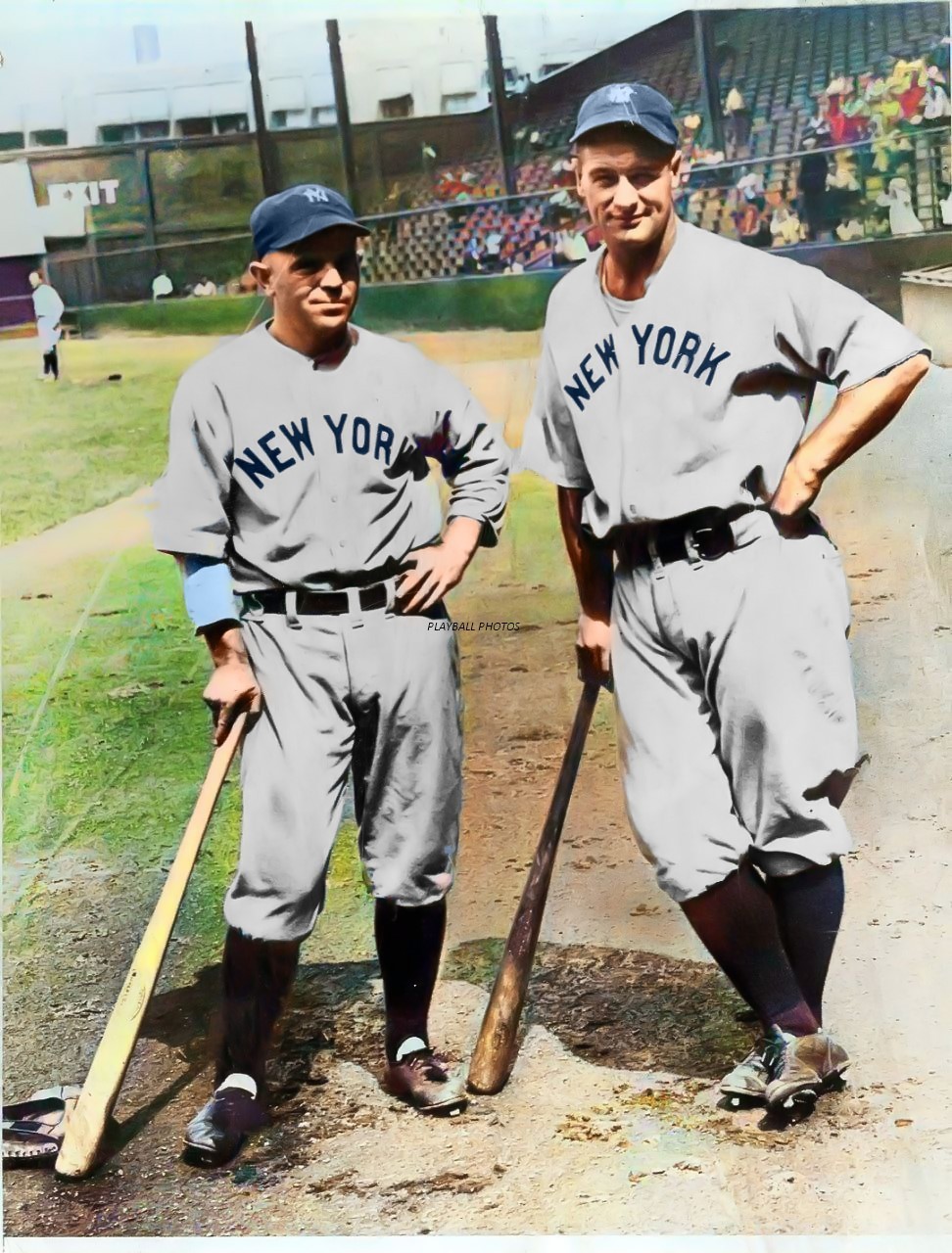 Lou Gehrig & Joe Sewell 8×10 Colorized Print-FREE SHIPPING