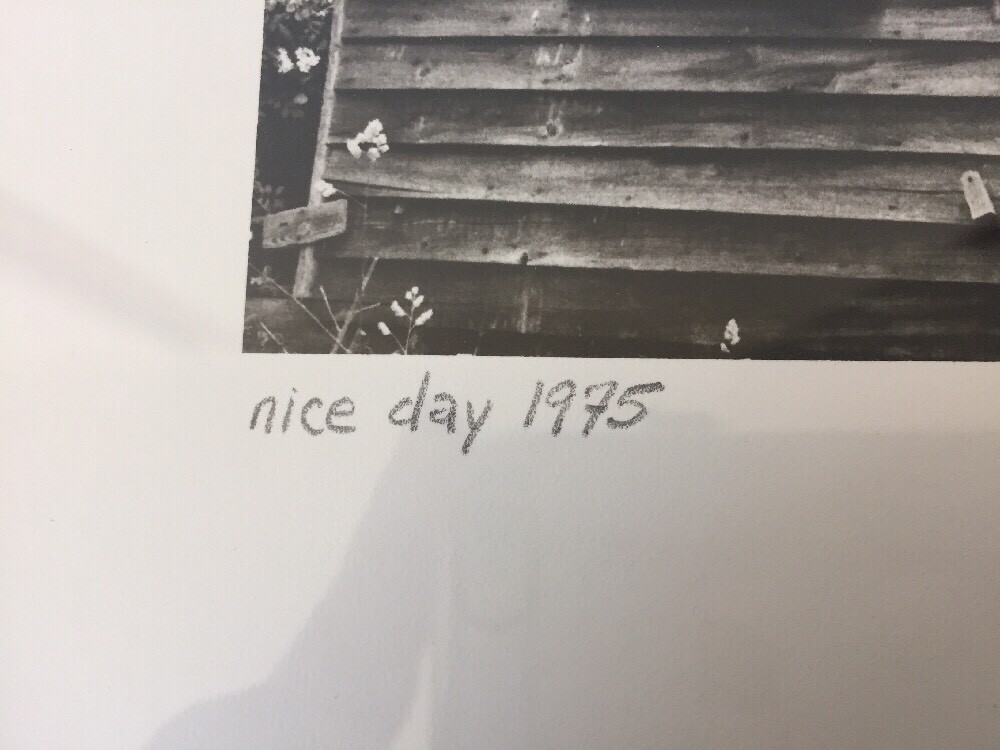 Vtg 1975 Nice Day Abandoned Wood Building BW Framed Signed Art Photograph Photo
