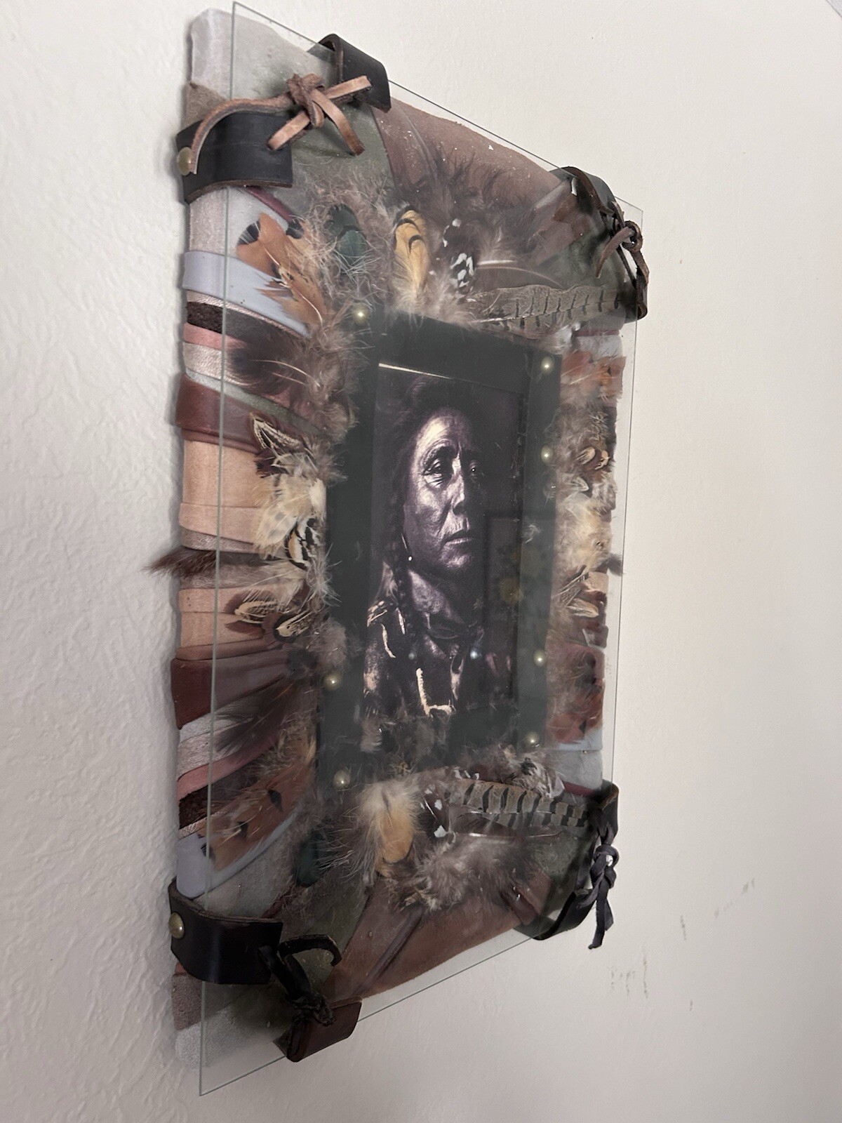 Apsaroke, Coups Well Known. Southwestern Style Frame Vintage Handmade
